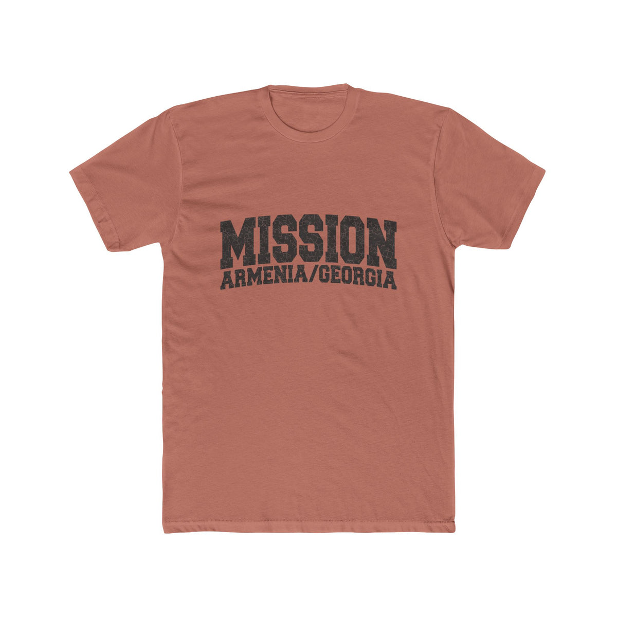 Armenia/Georgia Mission T-Shirt in Solid Desert Pink, front view