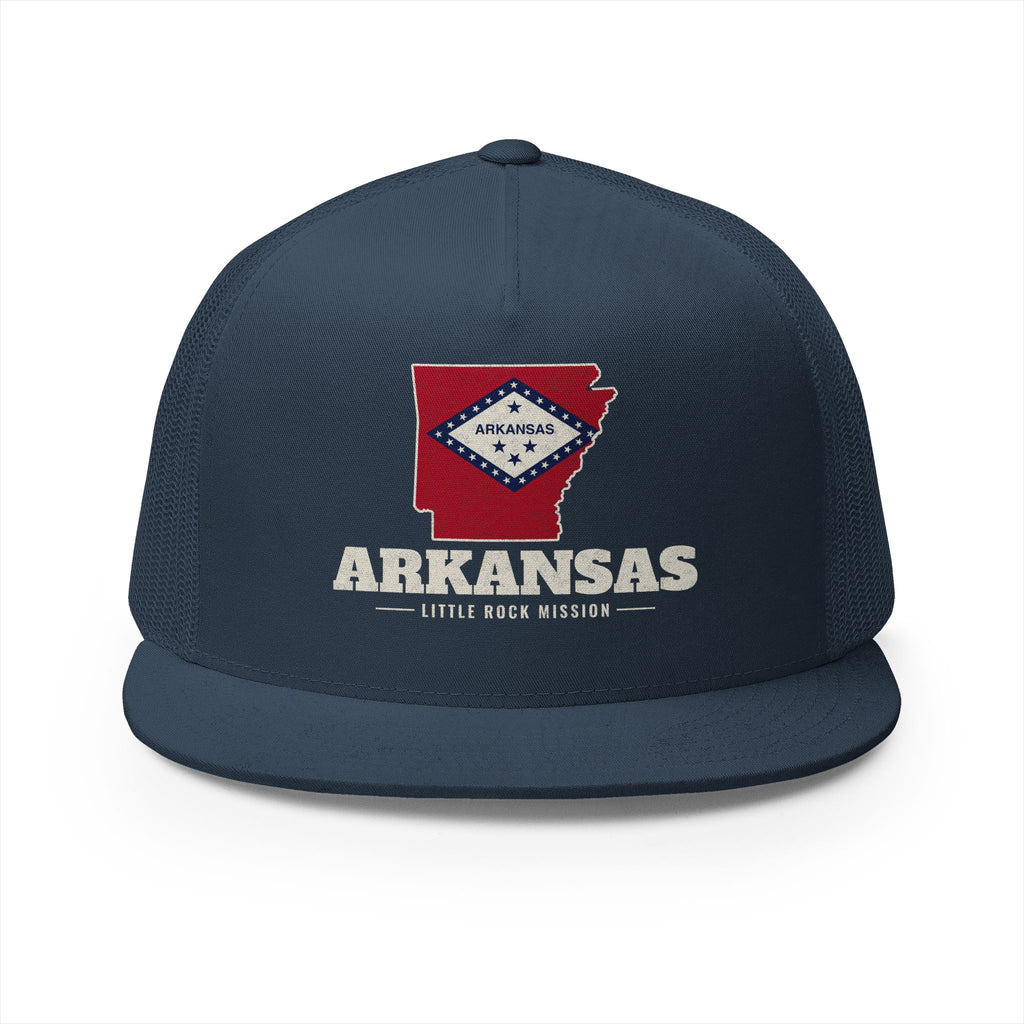 Arkansas Little Rock Mission Flag Map Trucker Hat