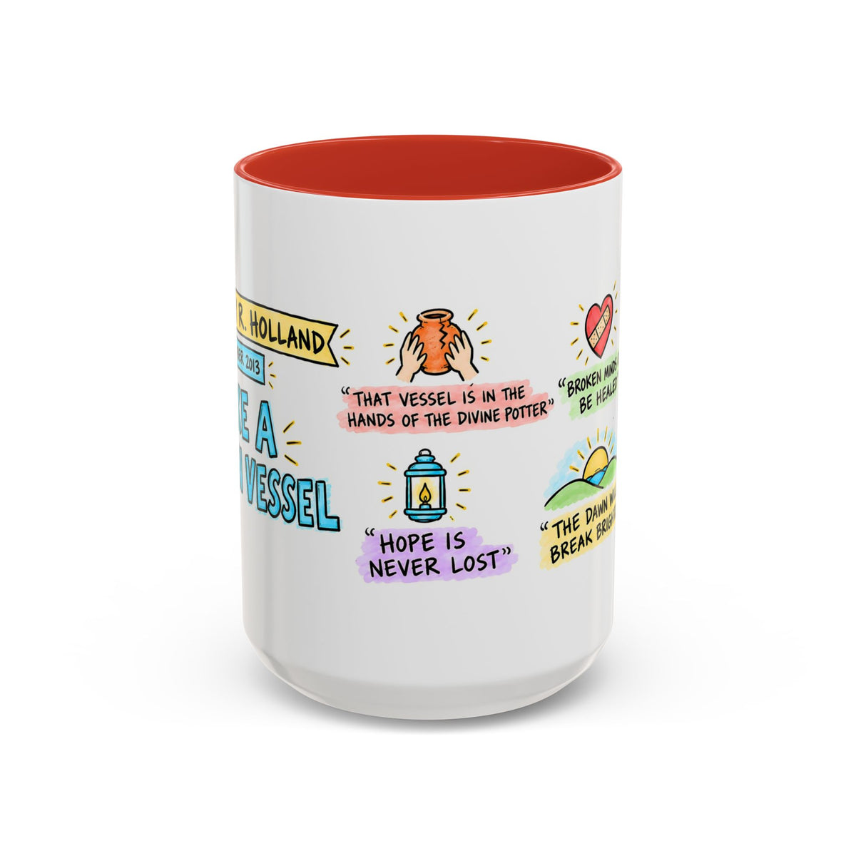 Like a Broken Vessel Sketch Note Mug — Jeffrey R. Holland