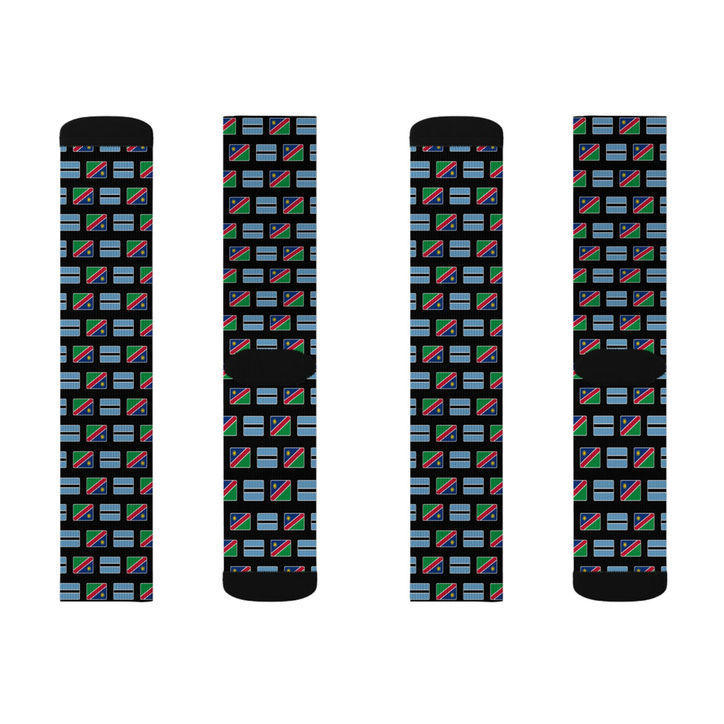Botswana/Namibia Mission Flag Socks