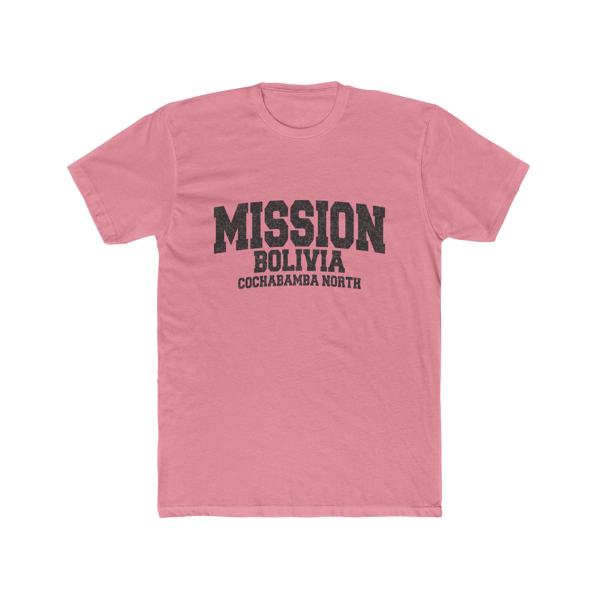 Bolivia Cochabamba North Mission T-Shirt in Solid Light Pink, front view