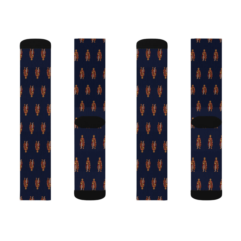 Coriantumr (Jaredite King) Brick Chess crew socks by Weak Things view 2