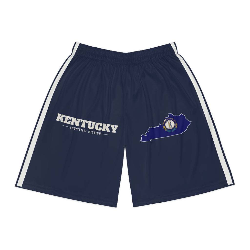 Kentucky Louisville Mission Basketball Shorts, front view