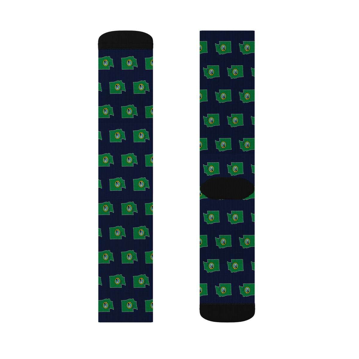Washington Mission Flag Map Socks