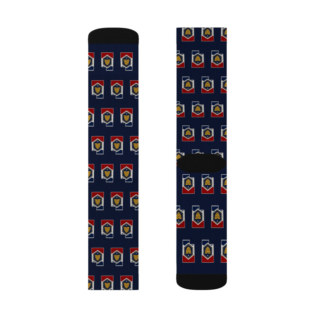 Utah Mission Flag Map Socks