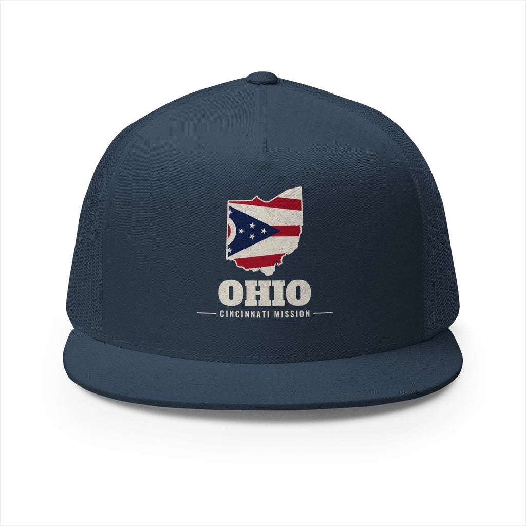 Ohio Cincinnati Mission Flag Map Trucker Hat