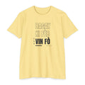 Weak Things Become Strong shirt in Haitian Creole on Banana Cream: “M ap fè bagay ki fèb vin fò”, Etè 12:27