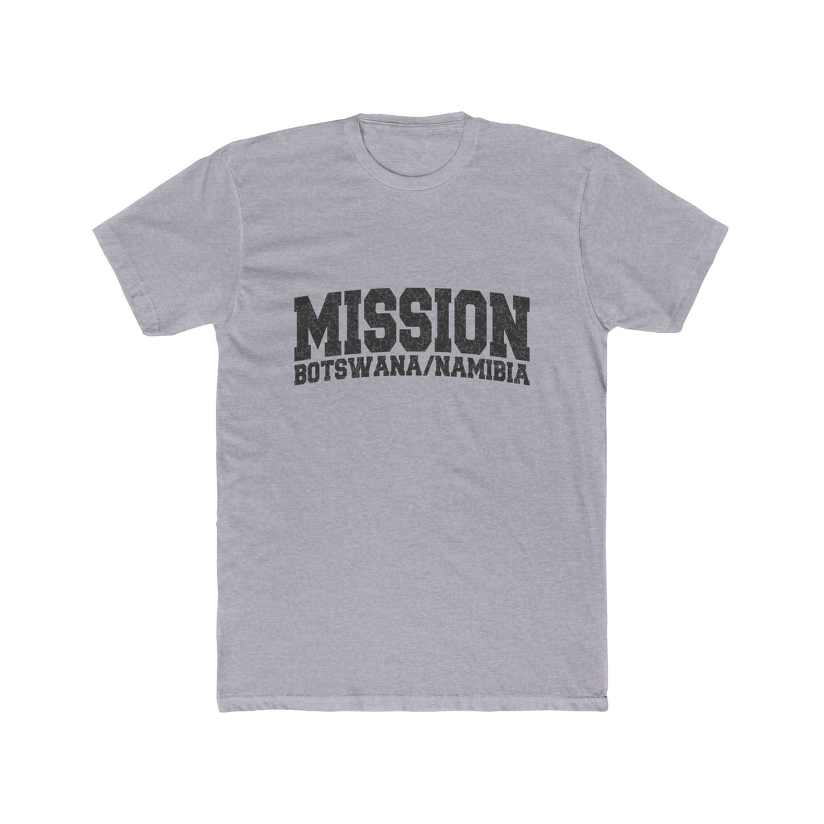 Botswana/Namibia Mission T-Shirt in Heather Grey, front view
