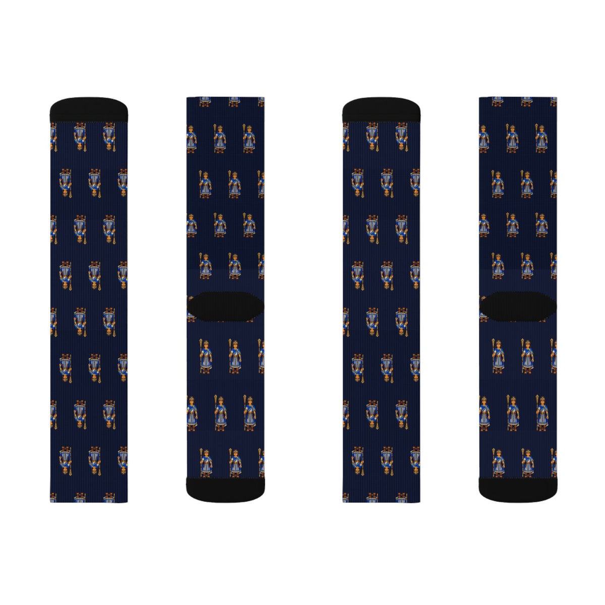 King Lamoni Brick Chess crew socks by Weak Things view 2