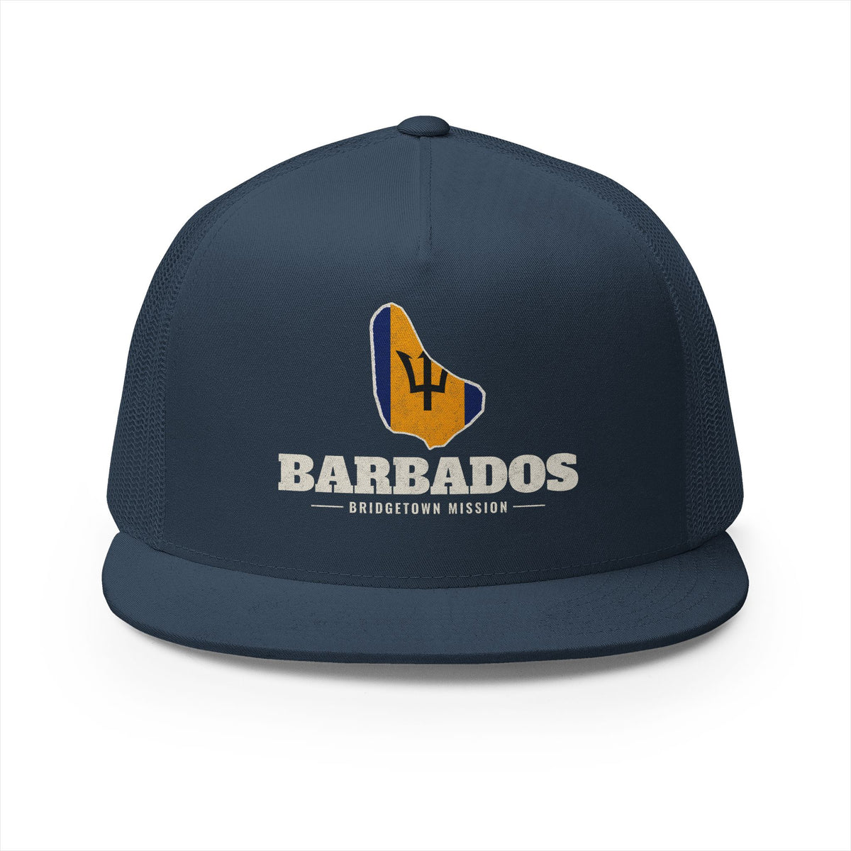 Barbados Bridgetown Mission Flag Map Trucker Hat