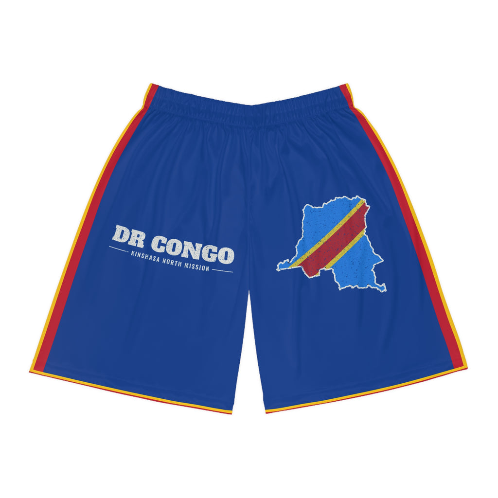 Democratic Republic of the Congo Kinshasa North Mission Basketball Shorts, front view