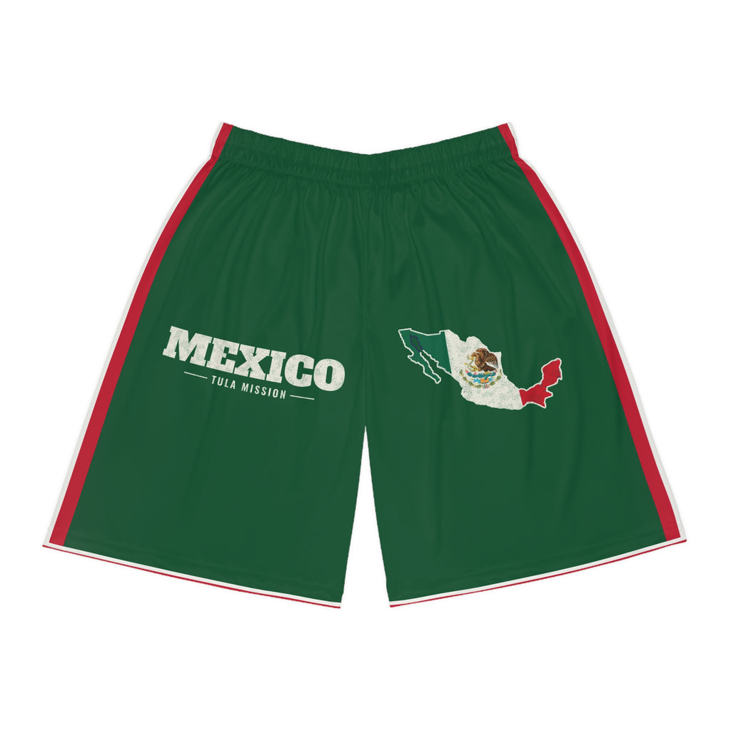 Mexico Tula Mission Basketball Shorts, front view