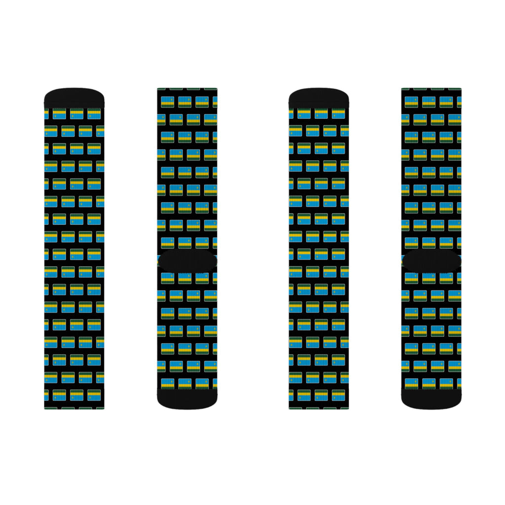 Rwanda Mission Flag Socks