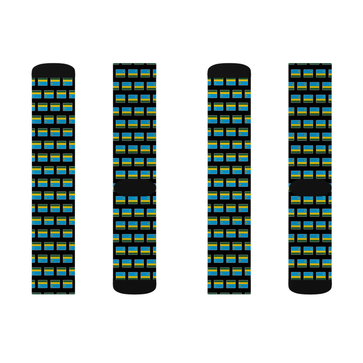 Rwanda Mission Flag Socks