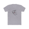 Greece Athens Mission Heart Map shirt in Heather Grey: Greece outline with a red heart, front view