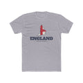 England Bristol Mission Flag Map shirt in Heather Grey: flag of England in the outline of England with navy lettering, front view