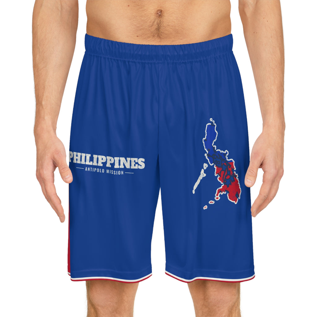 Philippines Antipolo Mission Basketball Shorts, worn, front view