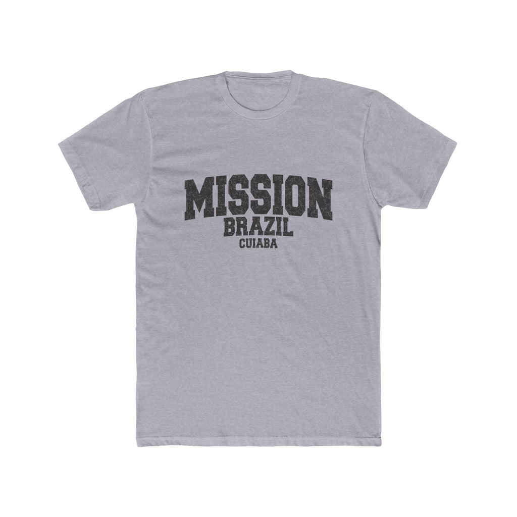 Brazil Cuiaba Mission T-Shirt in Heather Grey, front view