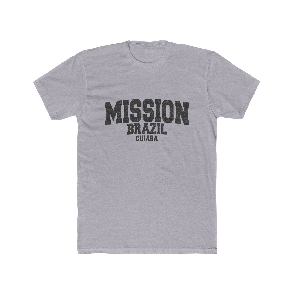 Brazil Cuiaba Mission T-Shirt in Heather Grey, front view
