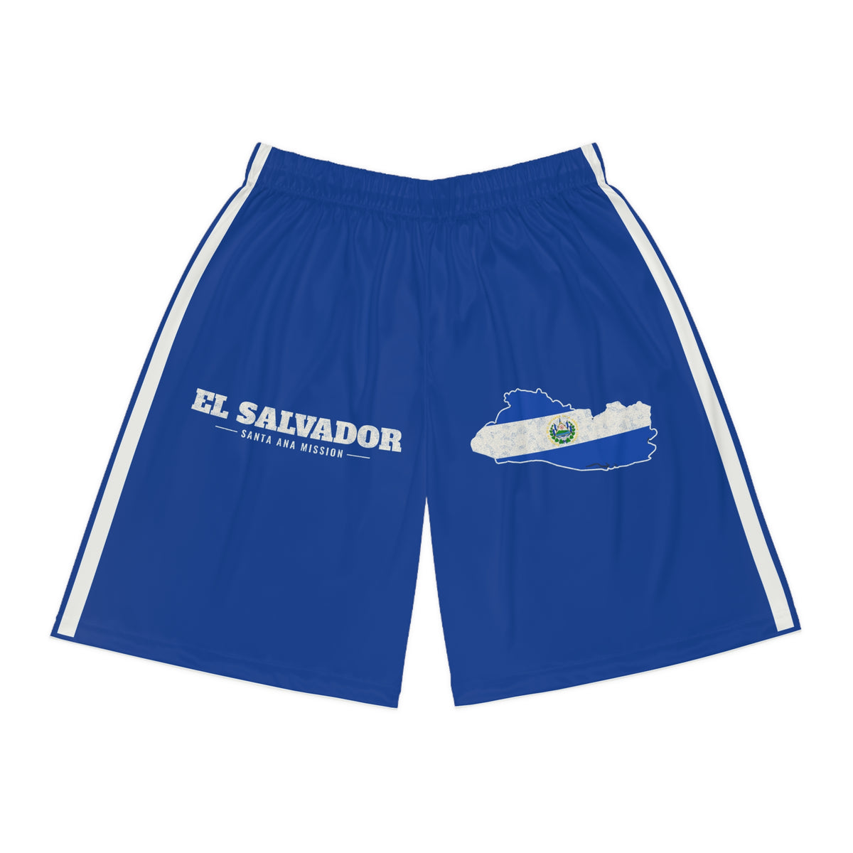 El Salvador Santa Ana Mission Basketball Shorts, front view