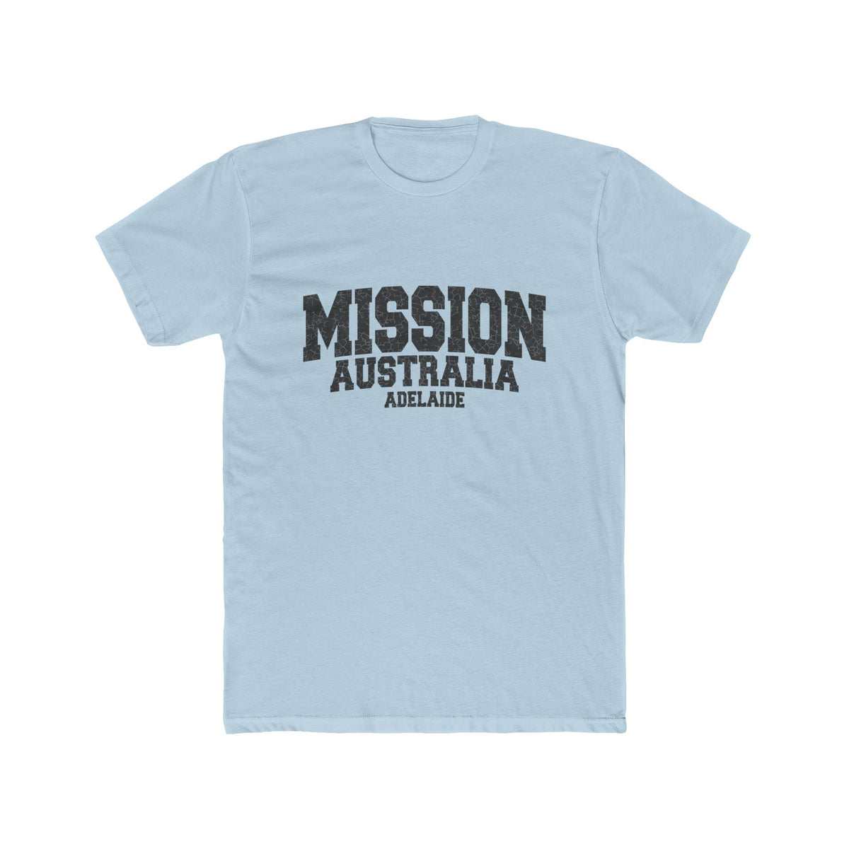 Australia Adelaide Mission T-Shirt in Solid Light Blue, front view