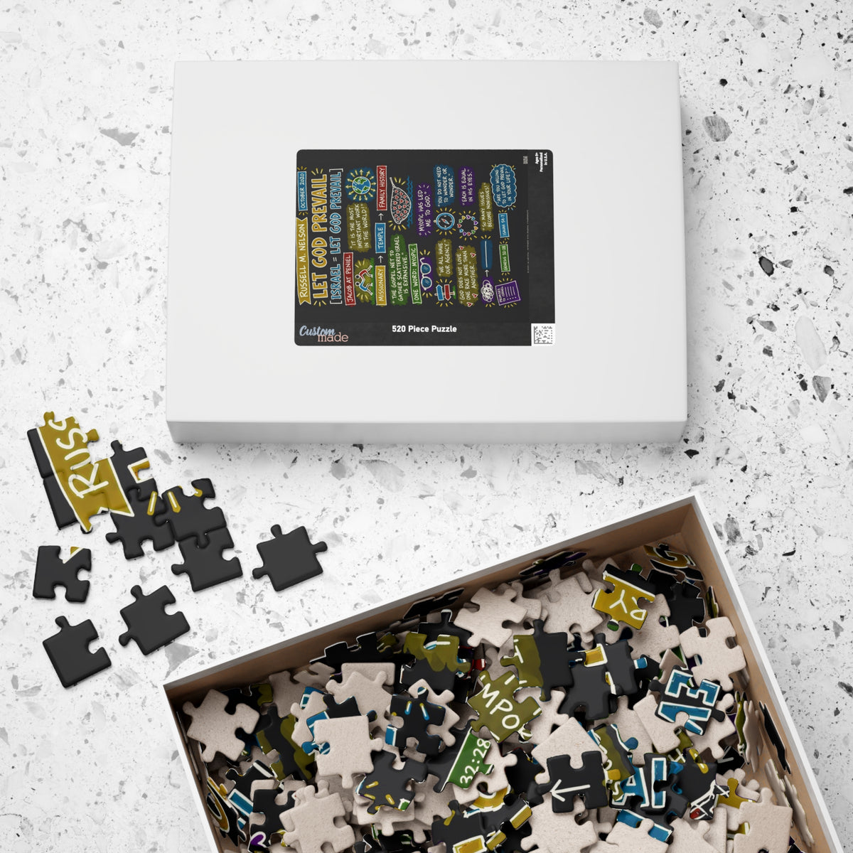 Let God Prevail Sketch Note 520-Piece Puzzle — Russell M. Nelson