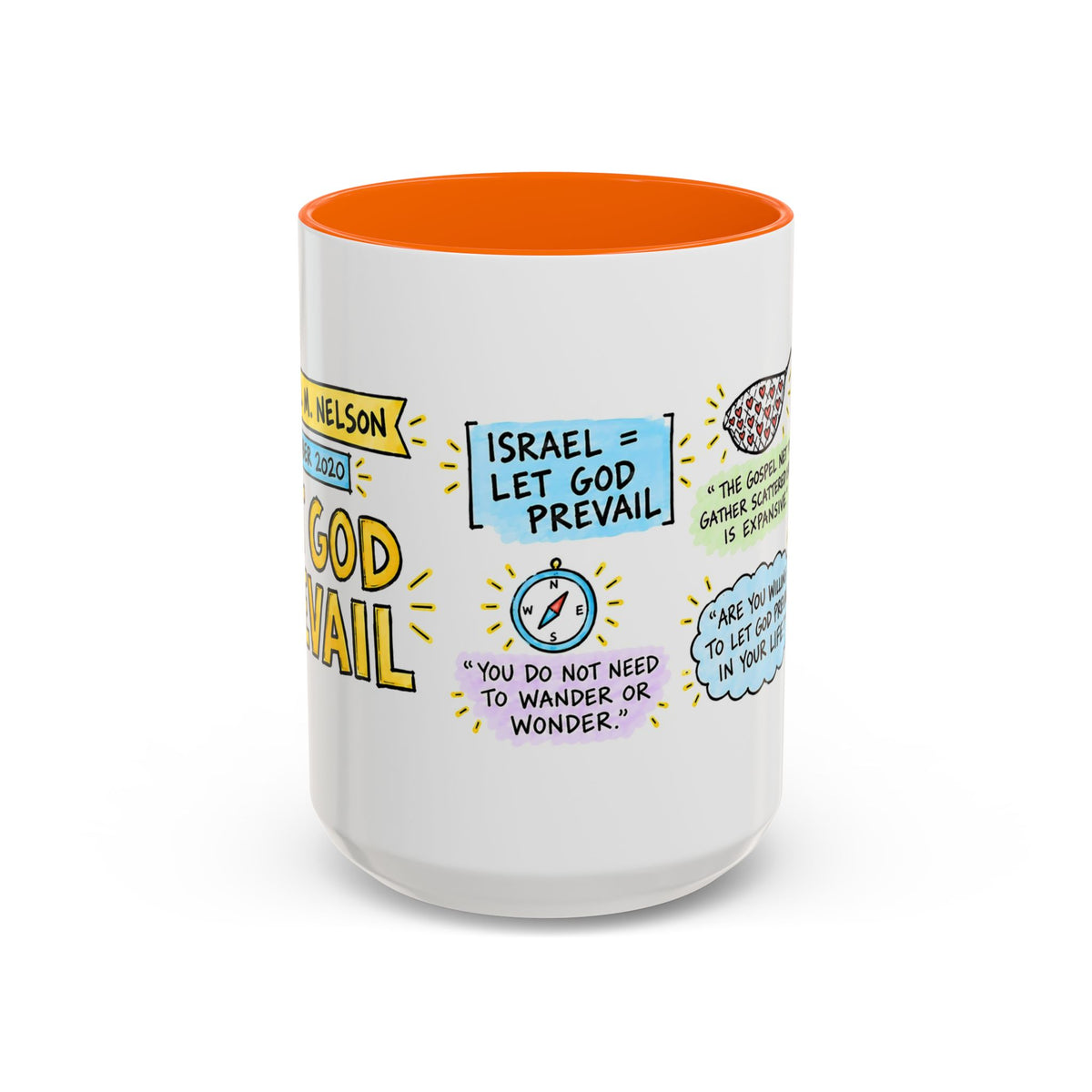 Let God Prevail Sketch Note Mug — Russell M. Nelson