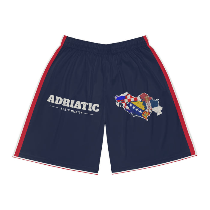 Adriatic North Mission Basketball Shorts, front view