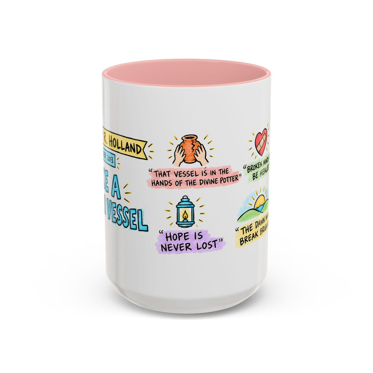 Like a Broken Vessel Sketch Note Mug — Jeffrey R. Holland