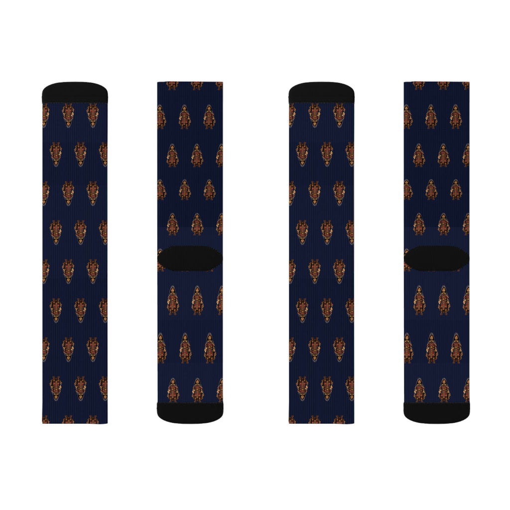 Gadianton Brick Chess crew socks by Weak Things view 2