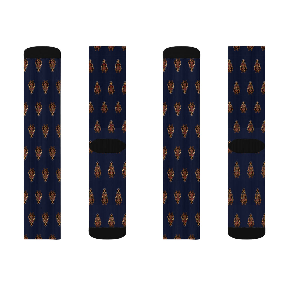 Gadianton Brick Chess crew socks by Weak Things view 2
