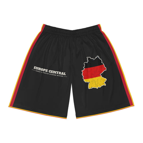 Europe Central Turkic and Persian-Speaking Mission Basketball Shorts, front view