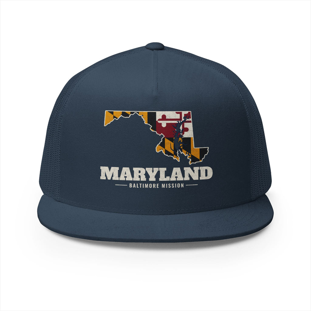 Maryland Baltimore Mission Flag Map Trucker Hat