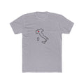Italy Milan Mission Heart Map shirt in Heather Grey: Italy outline with a red heart, front view
