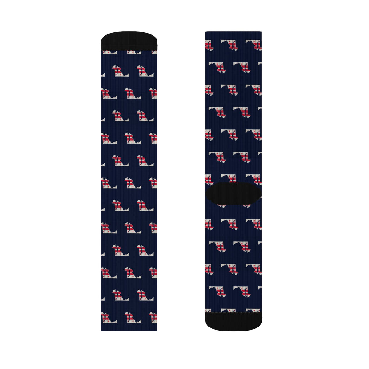 Washington DC North Mission Flag Map Socks