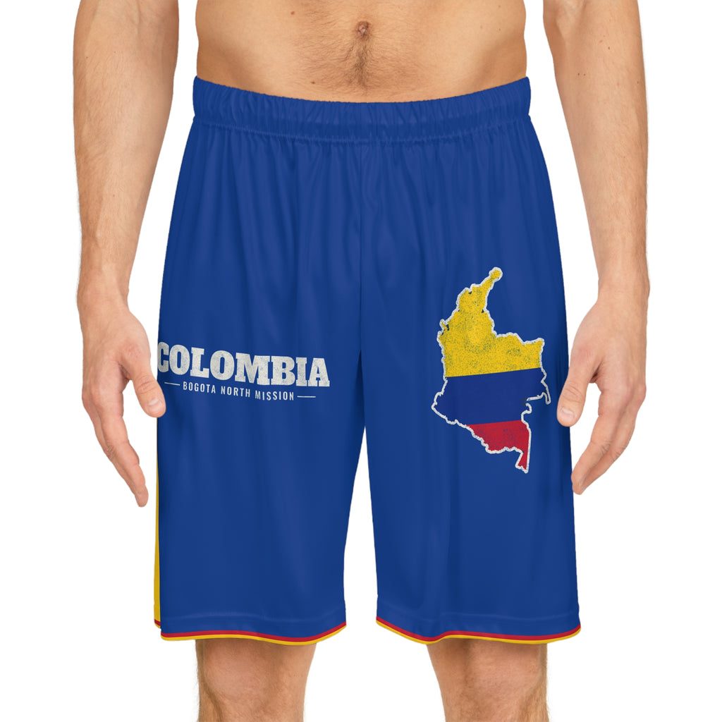 Colombia Bogota North Mission Basketball Shorts, worn, front view