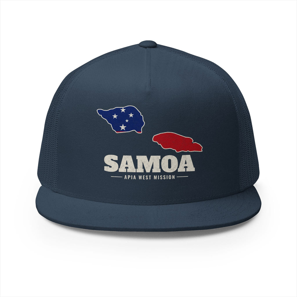 Samoa Apia West Mission Flag Map Trucker Hat