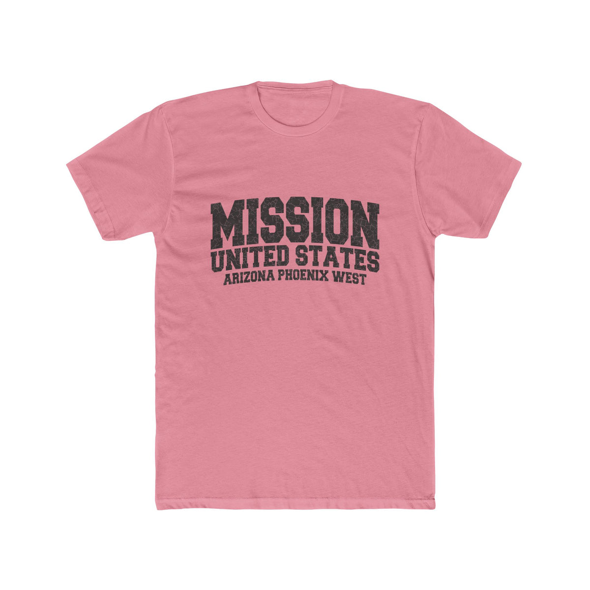 Arizona Phoenix West Mission T-Shirt in Solid Light Pink, front view