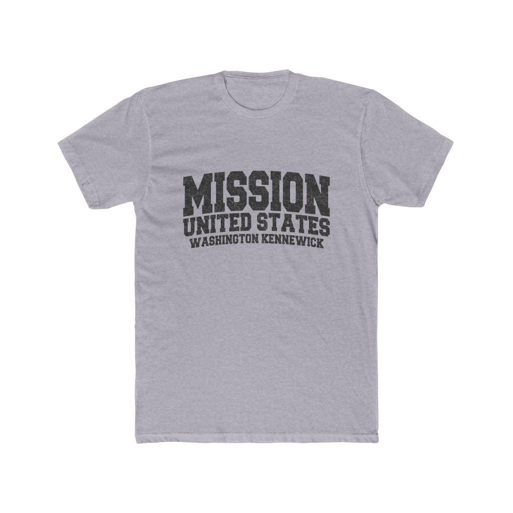 Washington Kennewick Mission T-Shirt in Heather Grey, front view