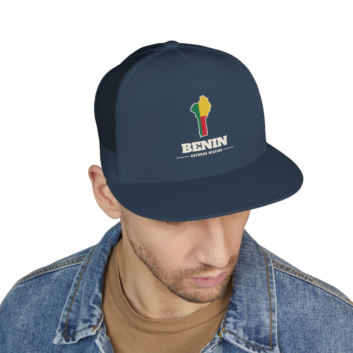 Benin Cotonou Mission Flag Map Trucker Hat