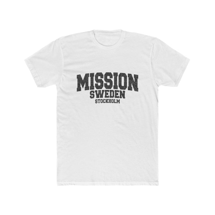 Sweden Stockholm Mission T-Shirt in Solid White, front view