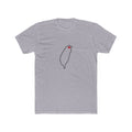 Taiwan Taipei Mission Heart Map shirt in Heather Grey: Taiwan outline with a red heart, front view