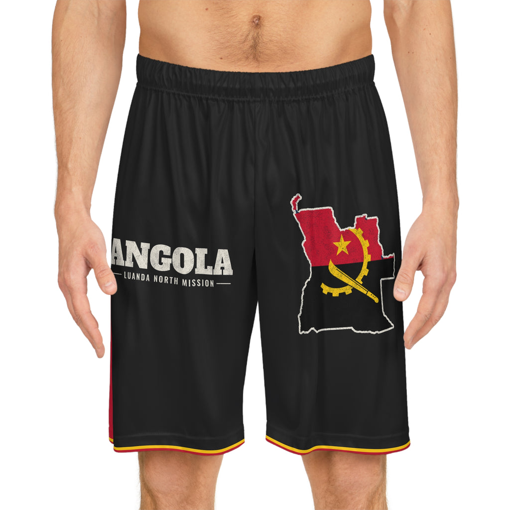 Angola Luanda North Mission Basketball Shorts, worn, front view