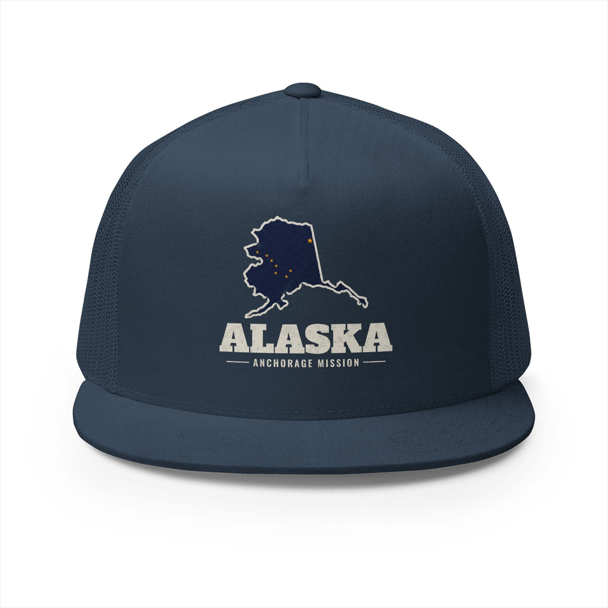 Alaska Anchorage Mission Flag Map Trucker Hat
