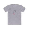 Taiwan Kaohsiung Mission Heart Map shirt in Heather Grey: Taiwan outline with a red heart, front view