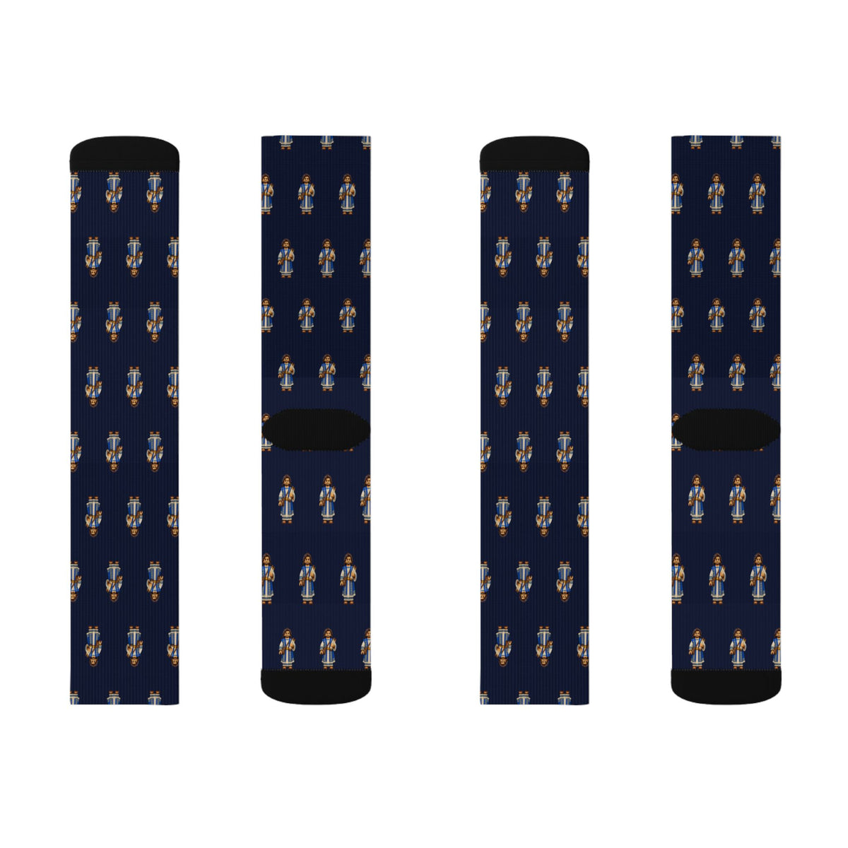 Nephite Disciple Brick Chess crew socks by Weak Things view 2