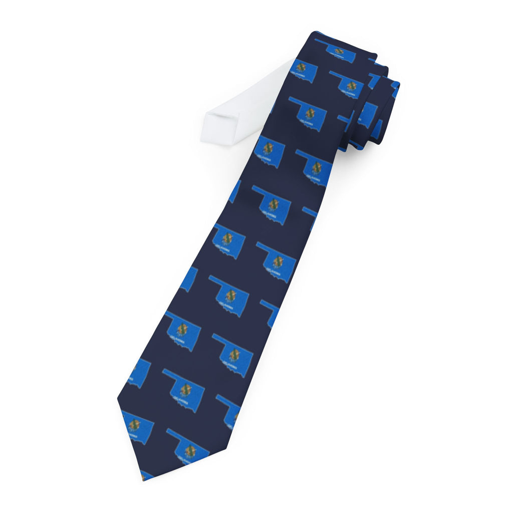 Oklahoma Mission Flag Map Tie