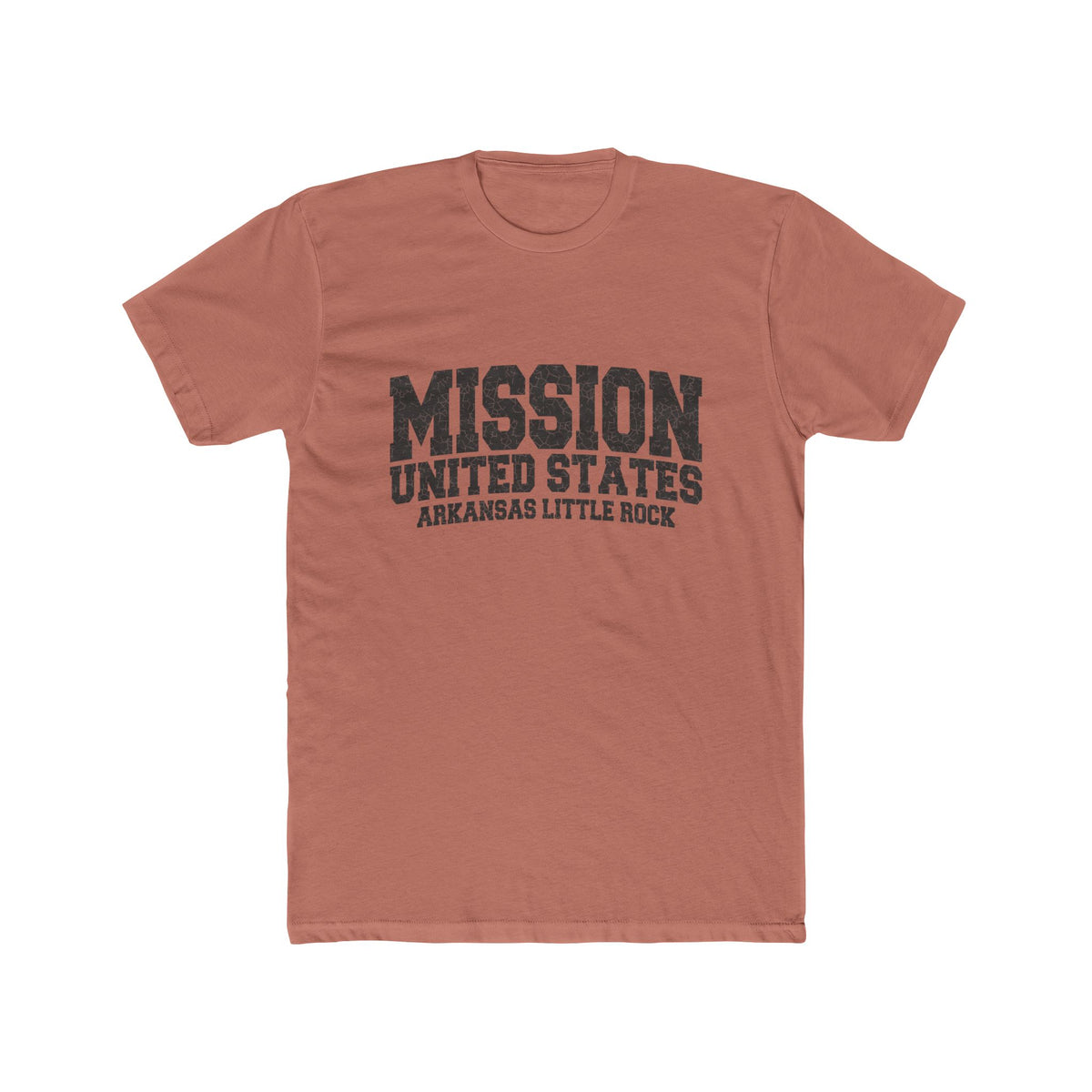 Arkansas Little Rock Mission T-Shirt in Solid Desert Pink, front view