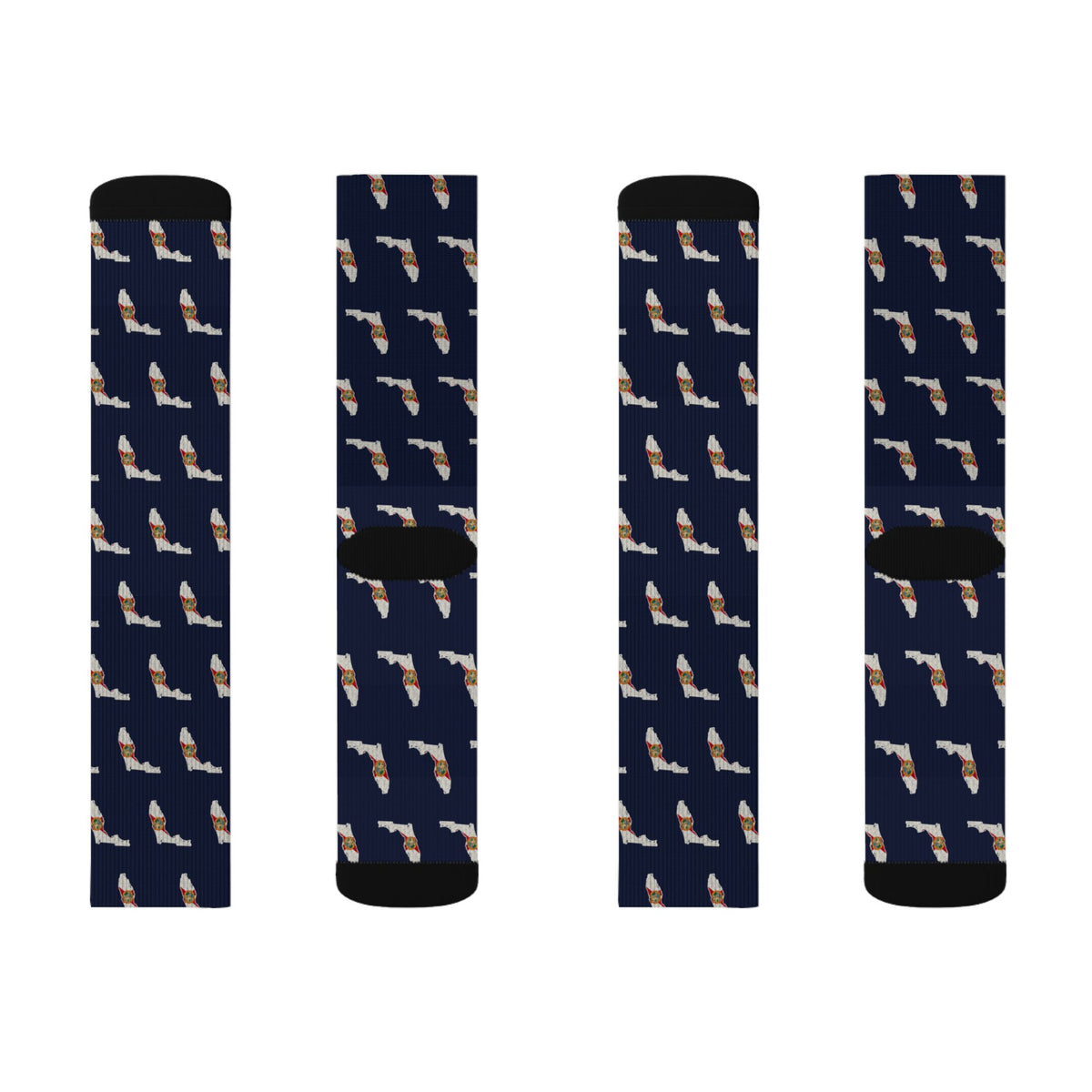 Florida Mission Flag Map Socks