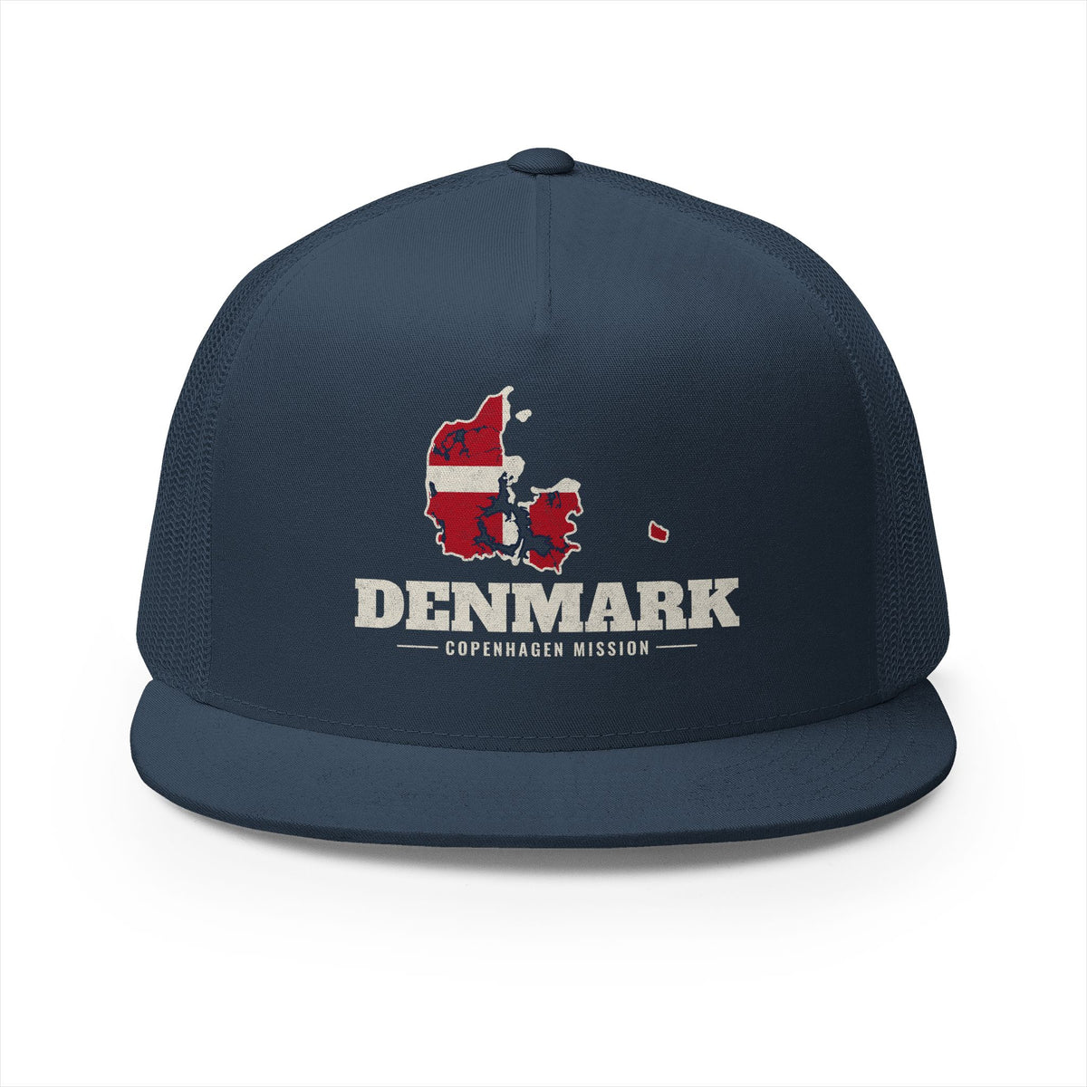 Denmark Copenhagen Mission Flag Map Trucker Hat